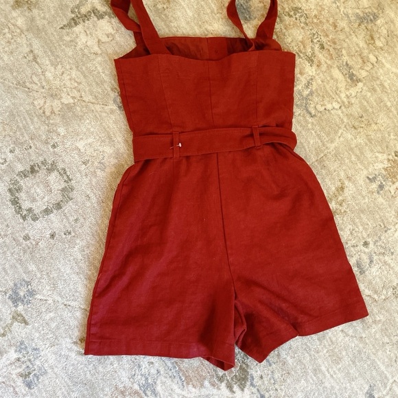 Anthropologie Belle Vere Brown Belted Jumpsuit 2 - Picture 7 of 7